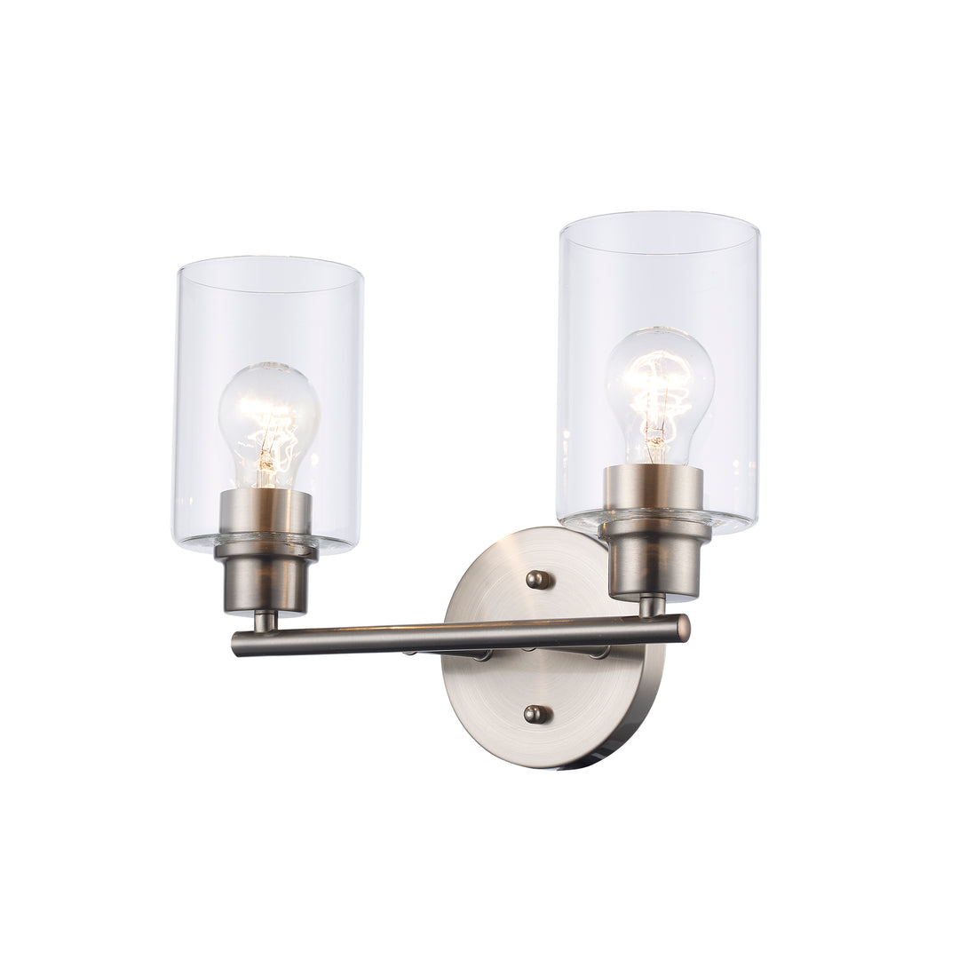 Kai 2 - Light Vanity with Clear Glass - Brushed Nickel | 72022 BN