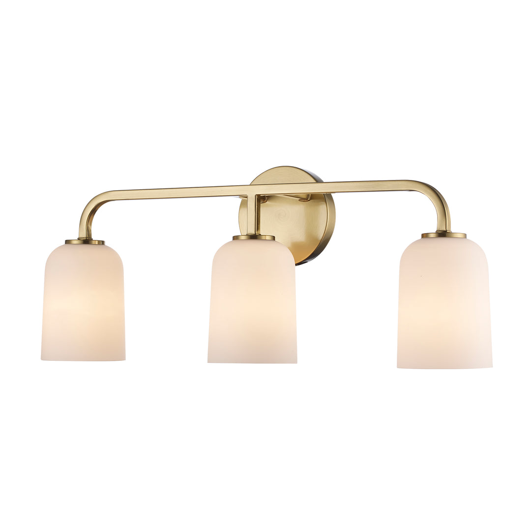 Capri 3 - Light Vanity with White Frosted Glass - Antique Gold | 72033 AG
