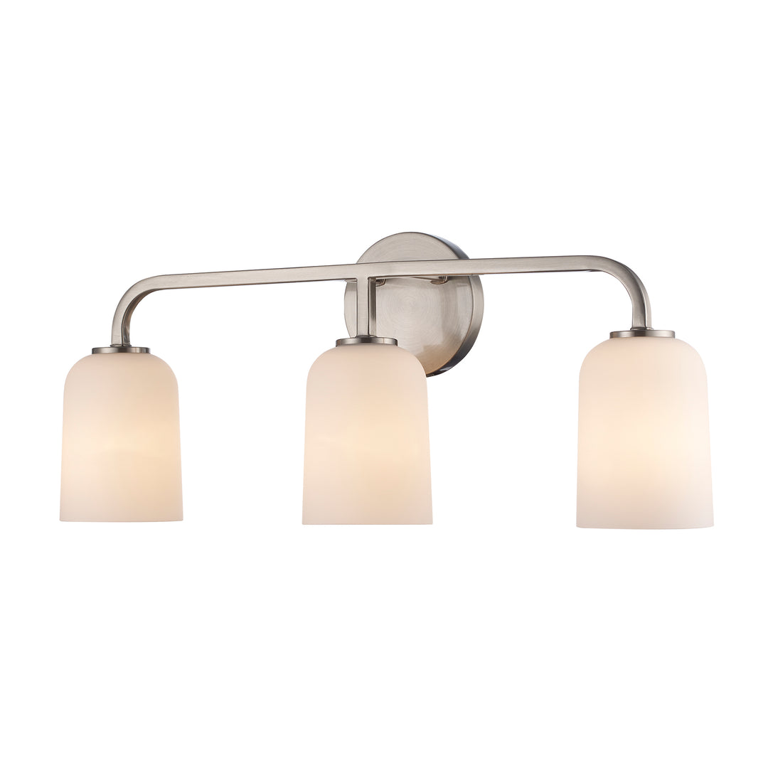 Capri 3 - Light Vanity with White Frosted Glass - Brushed Nickel | 72033 BN