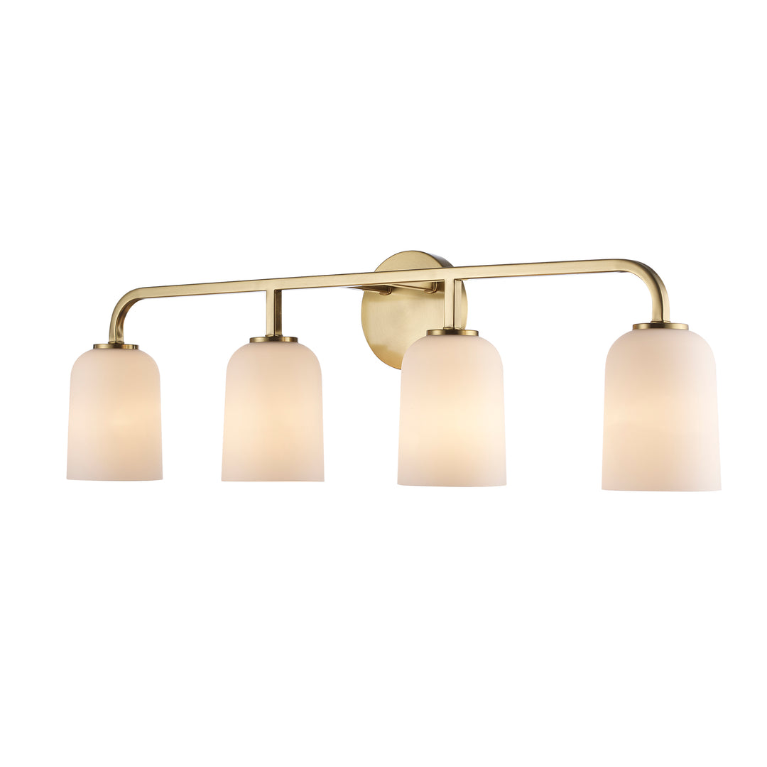 Capri 4 - Light Vanity with White Frosted Glass - Antique Gold | 72034 AG