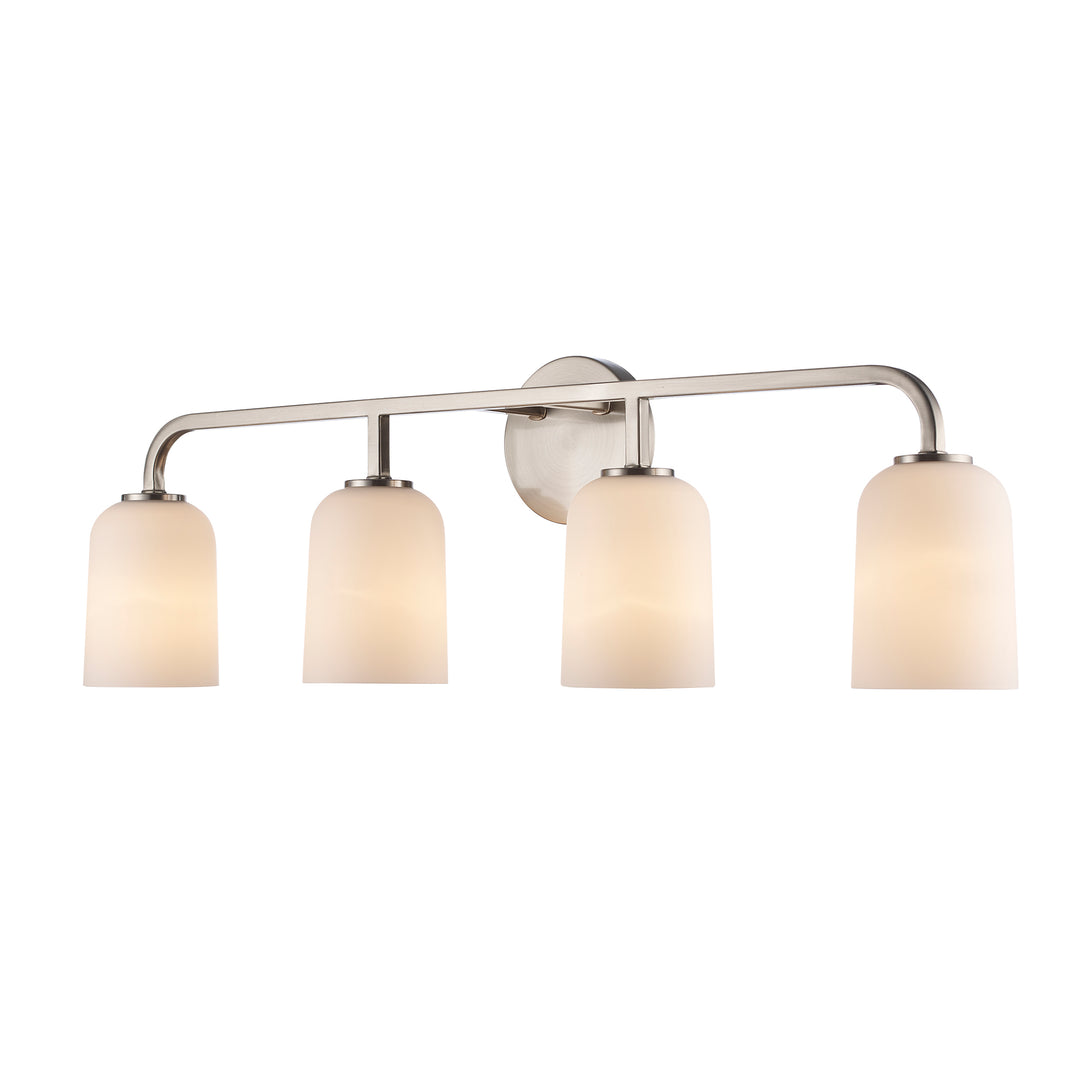 Capri 4 - Light Vanity with White Frosted Glass - Brushed Nickel | 72034 BN