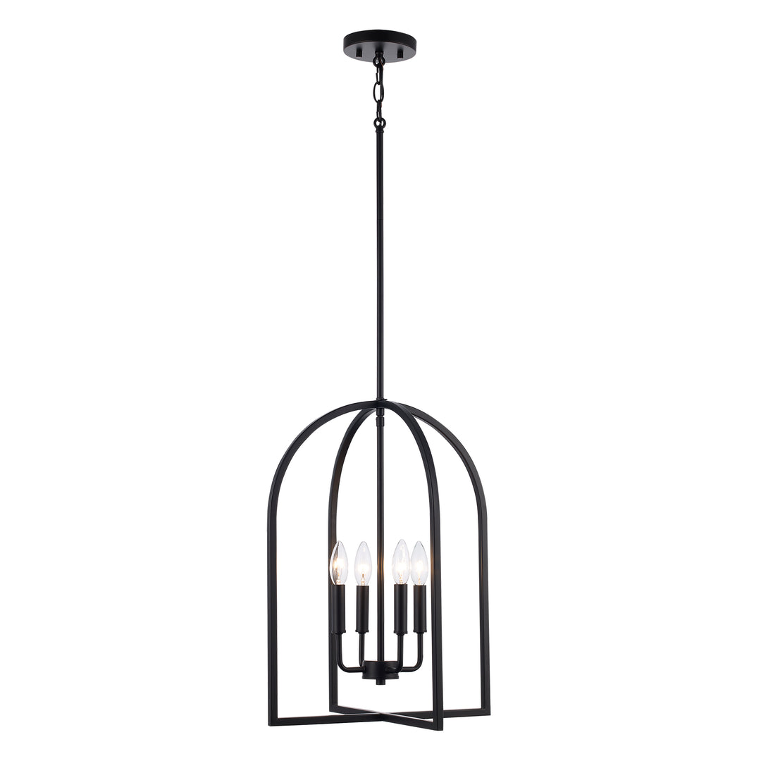 Adelia 4 - Light Caged Chandelier - Black | 72036 BK