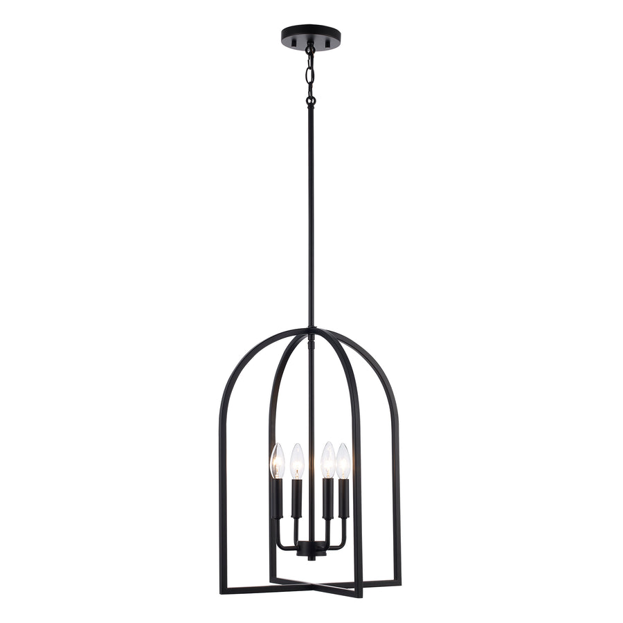 Adelia 4 - Light Caged Chandelier - Black | 72036 BK