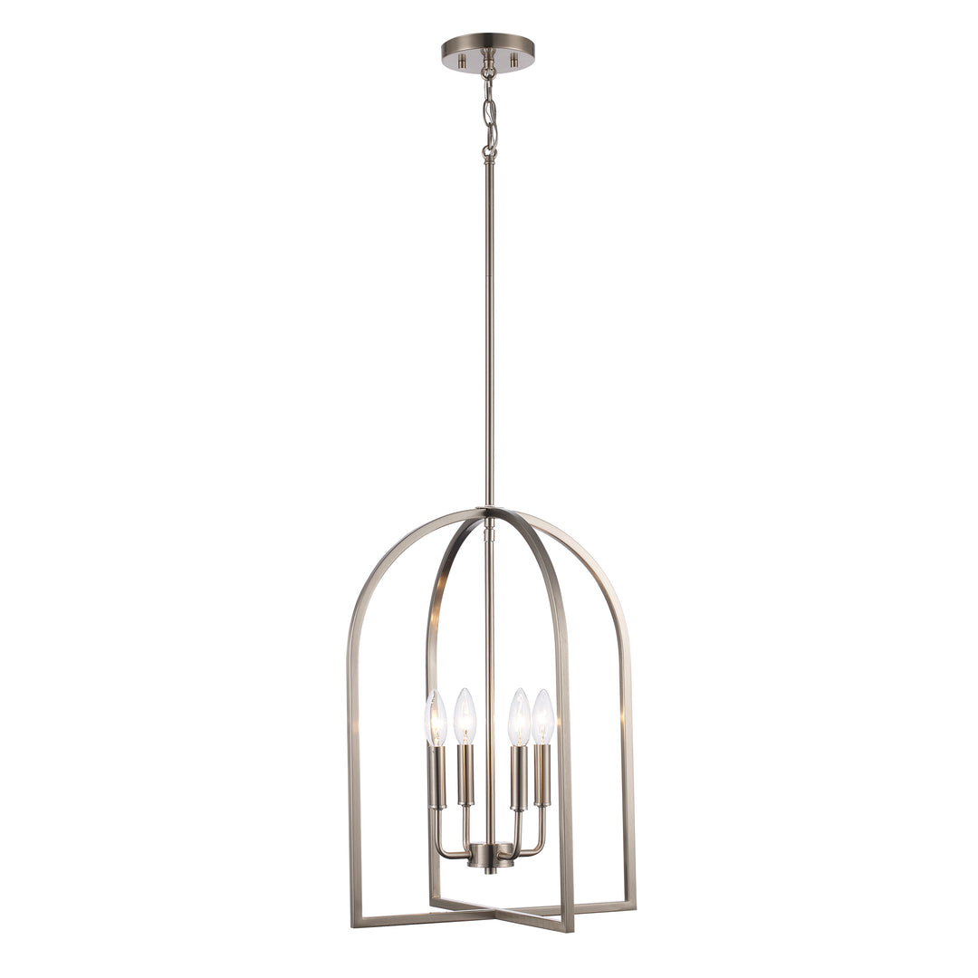 Adelia 4 - Light Caged Chandelier - Brushed Nickel | 72036 BN