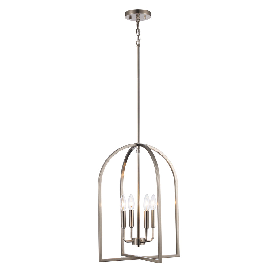 Adelia 4 - Light Caged Chandelier - Brushed Nickel | 72036 BN
