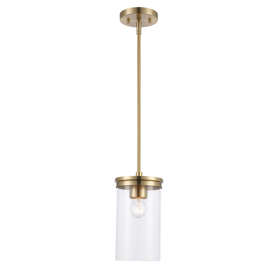 Carter 1 - Light Modern Pendant with Clear Glass - Antique Gold | 72040 AG