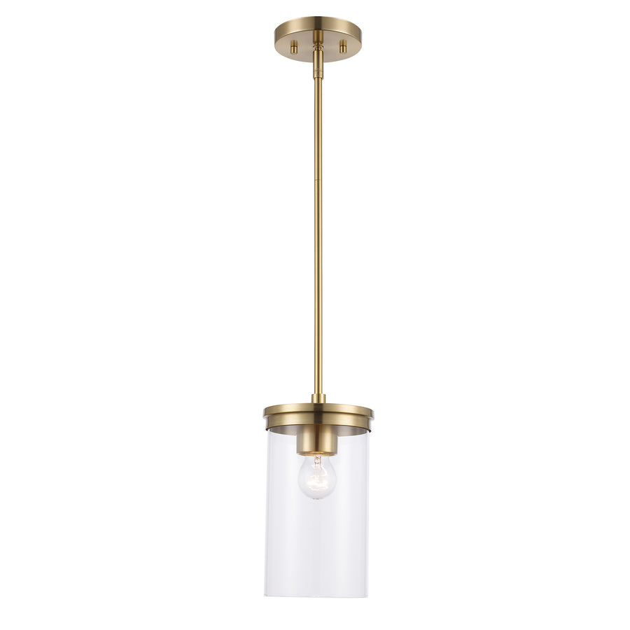 Carter 1 - Light Modern Pendant with Clear Glass - Antique Gold | 72040 AG