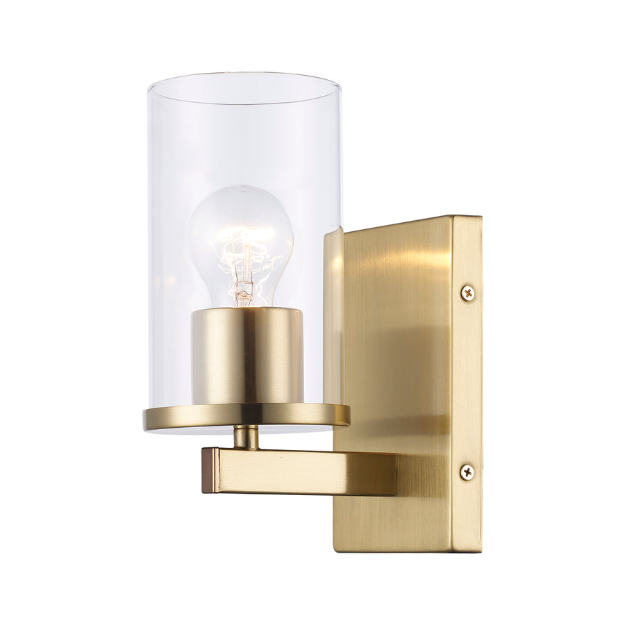 Carter 1 - Light Modern Wall Sconce with Clear Glass - Antique Gold | 72041 AG
