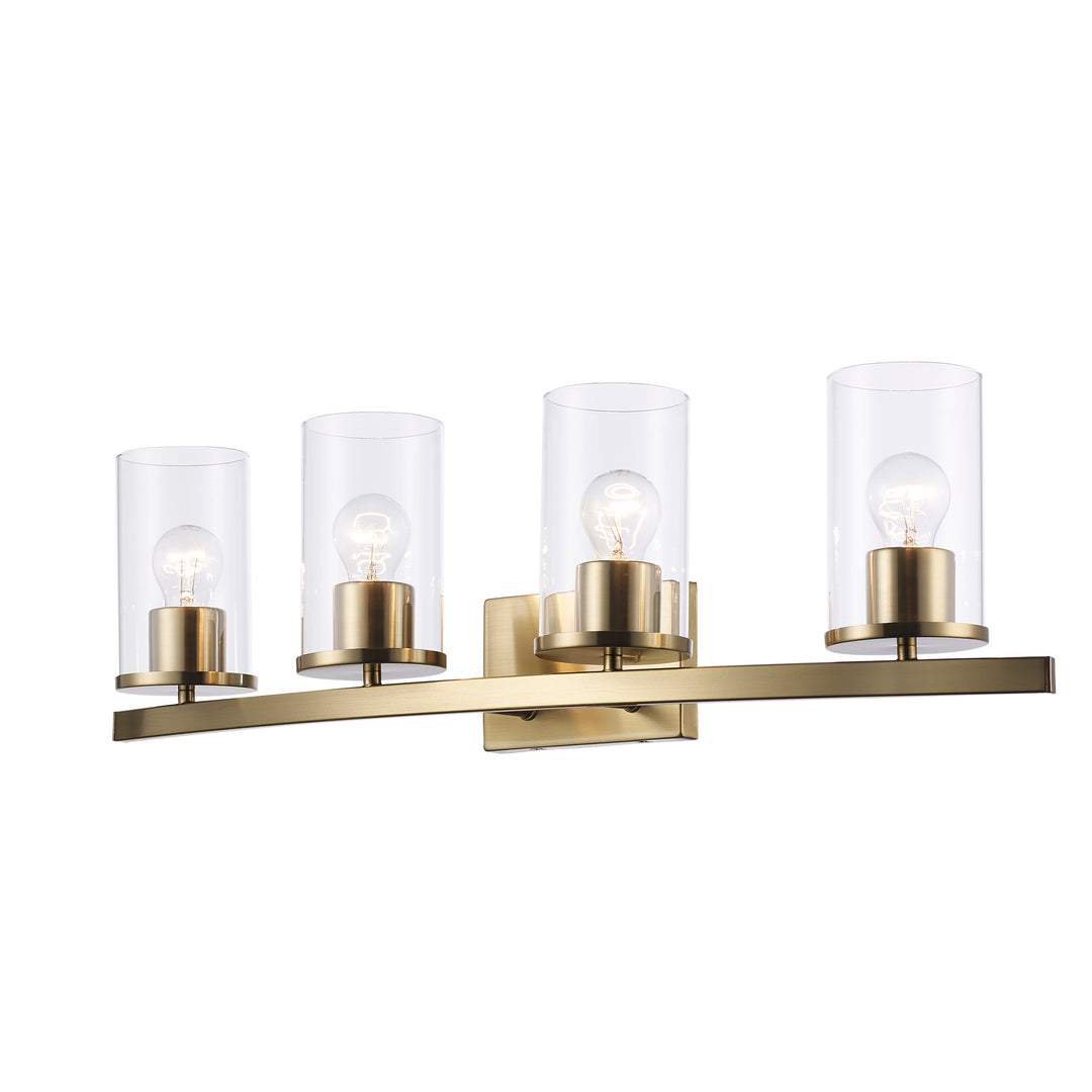 Carter 4 - Light Modern Vanity with Clear Glass - Antique Gold | 72044 AG