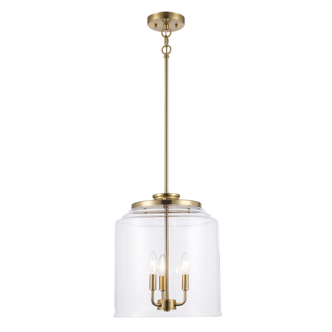 Zoe 3 - Light Pendant with Clear Glass - Antique Gold | 72050-3 AG