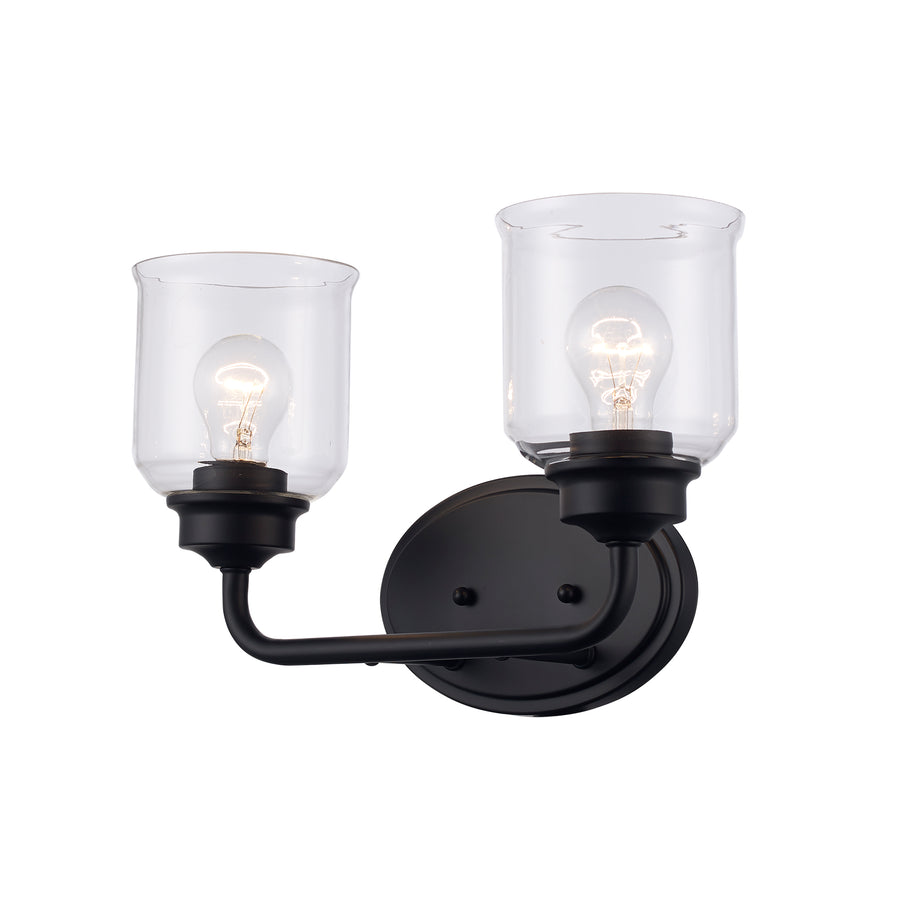 Zoe 2 - Light Vanity with Clear Glass - Black | 72052 BK