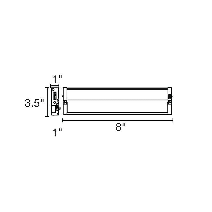 8" Undercabinet Bar 5-CCT Selectable 4W - White