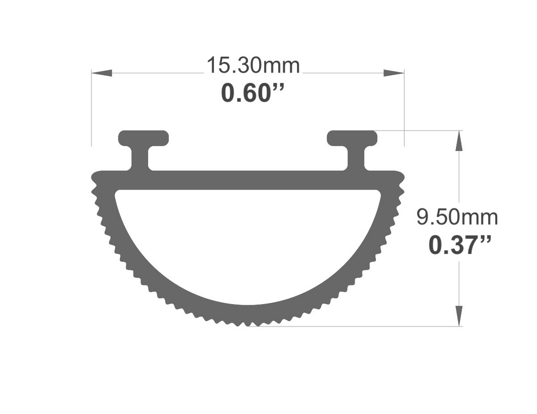 LED Channel - 956ASL - Round, 10 ft - Silver