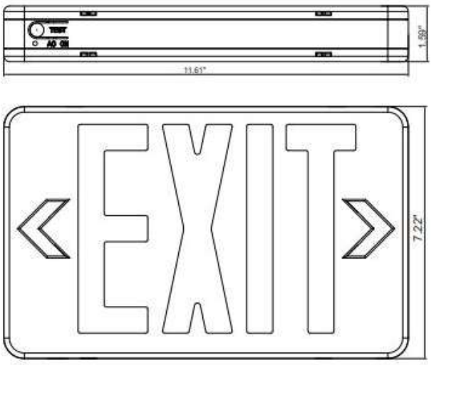 RED EXIT SIGN/EMERGENCY BATTERY