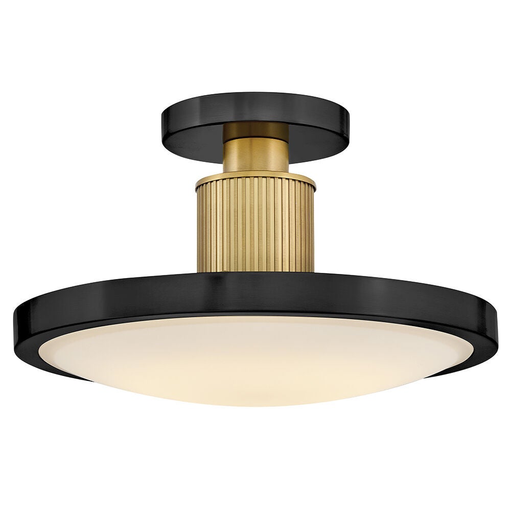 Kieran 47593BK-LCB  Medium Semi-Flush Mount - Black