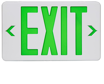 GREEN EXIT SIGN/EMERGENCY BATTERY