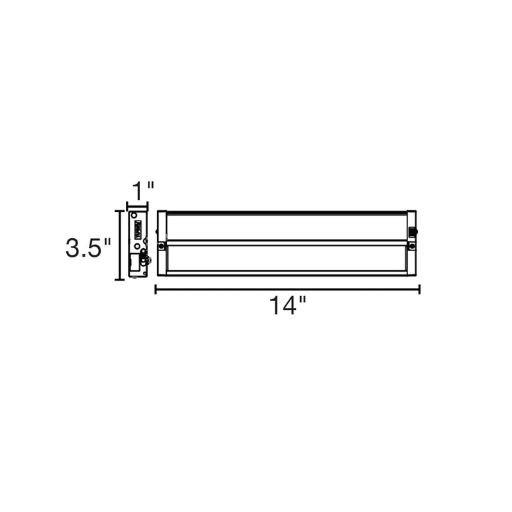 14" Undercabinet Bar 5-CCT Selectable 8W - White