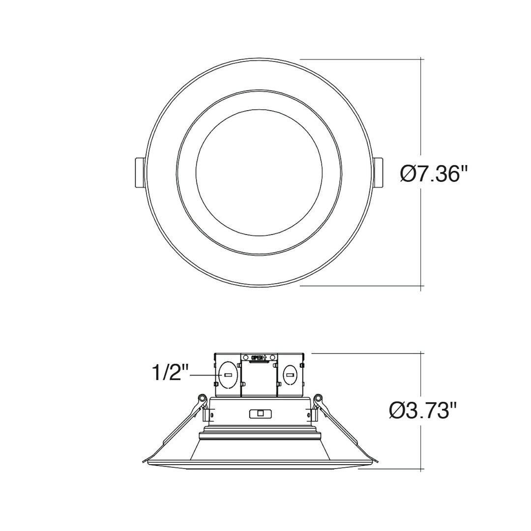 4" Retrofit Downlight: RDL-Line 5-CCT Selectable 15W - White