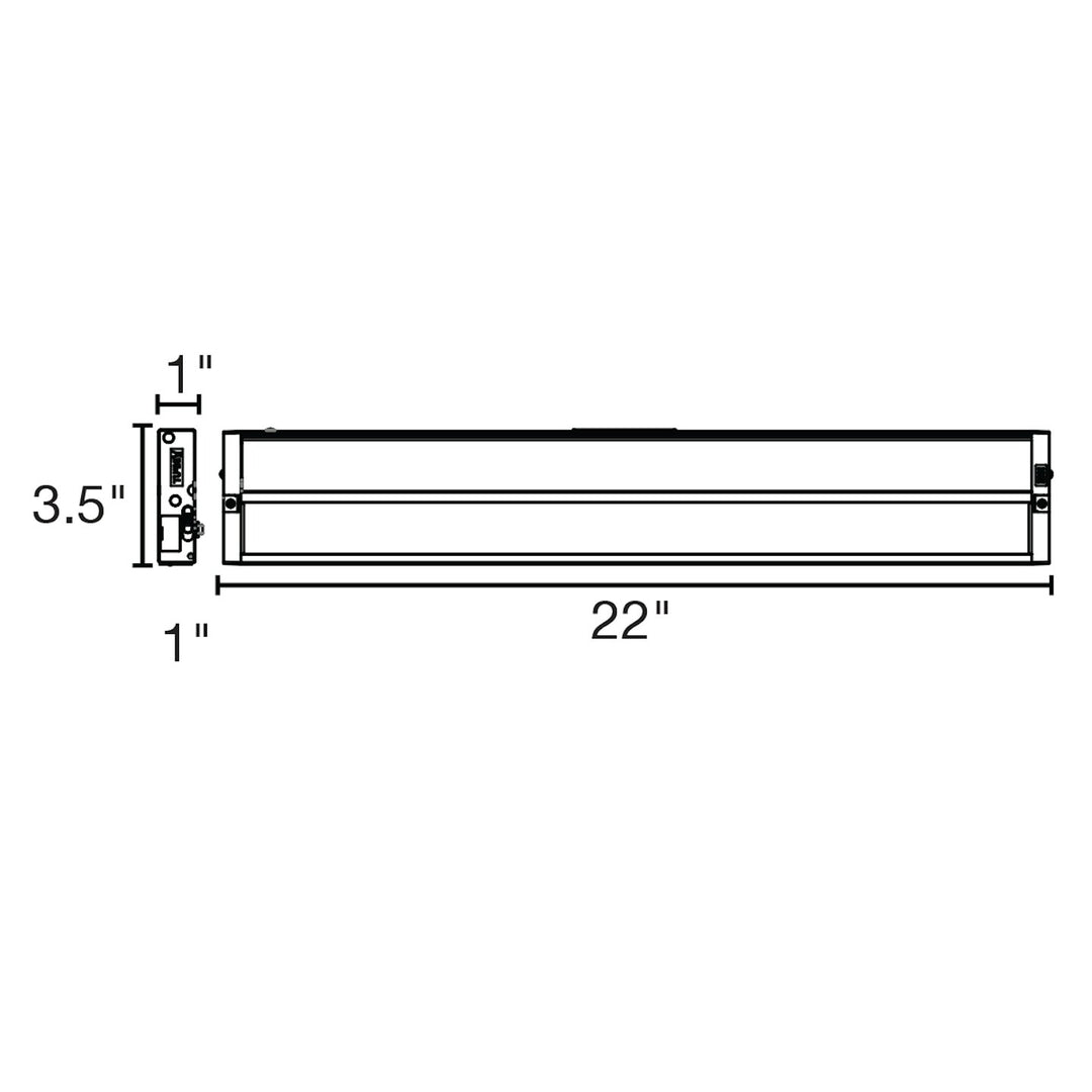 22" Undercabinet Bar 5-CCT Selectable 10W - White