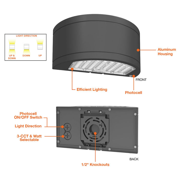 CIRCLE-Line: Half Cylinder Up/Down Wall Pack