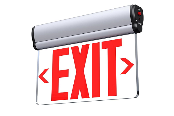 RED EDGE LIT EXIT SIGN