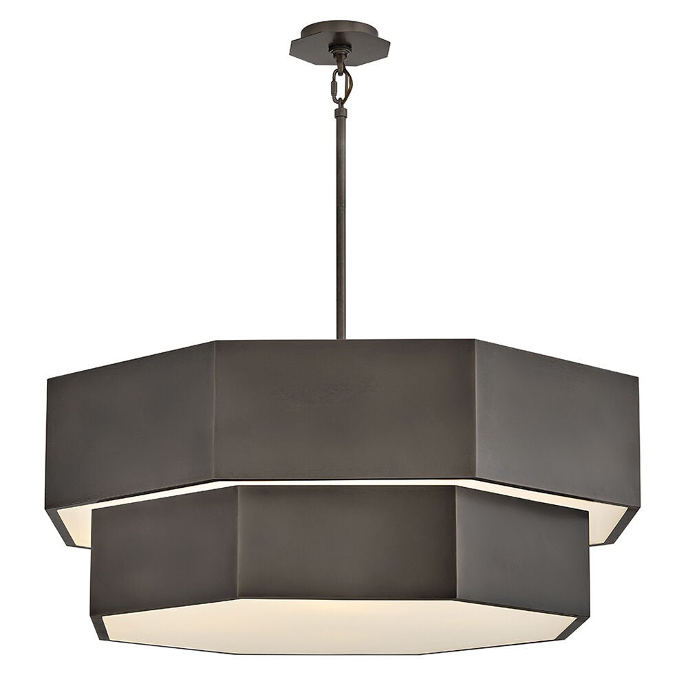 Facet 46995BX  Medium Convertible Chandelier - Black