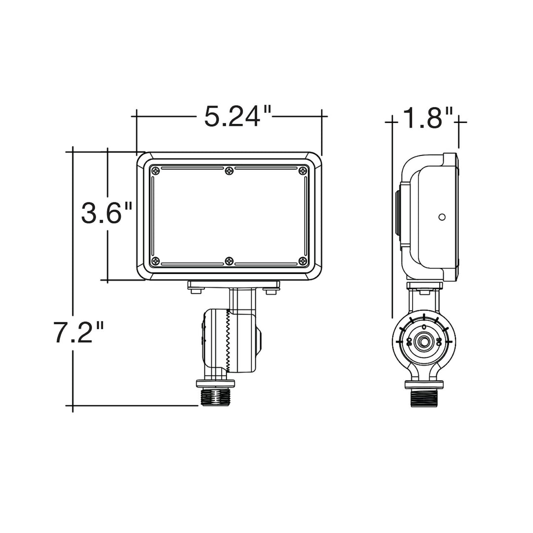 Mini Area Floodlights: XS-Line 3-CCT Selectable 60W/50W/40W - Black