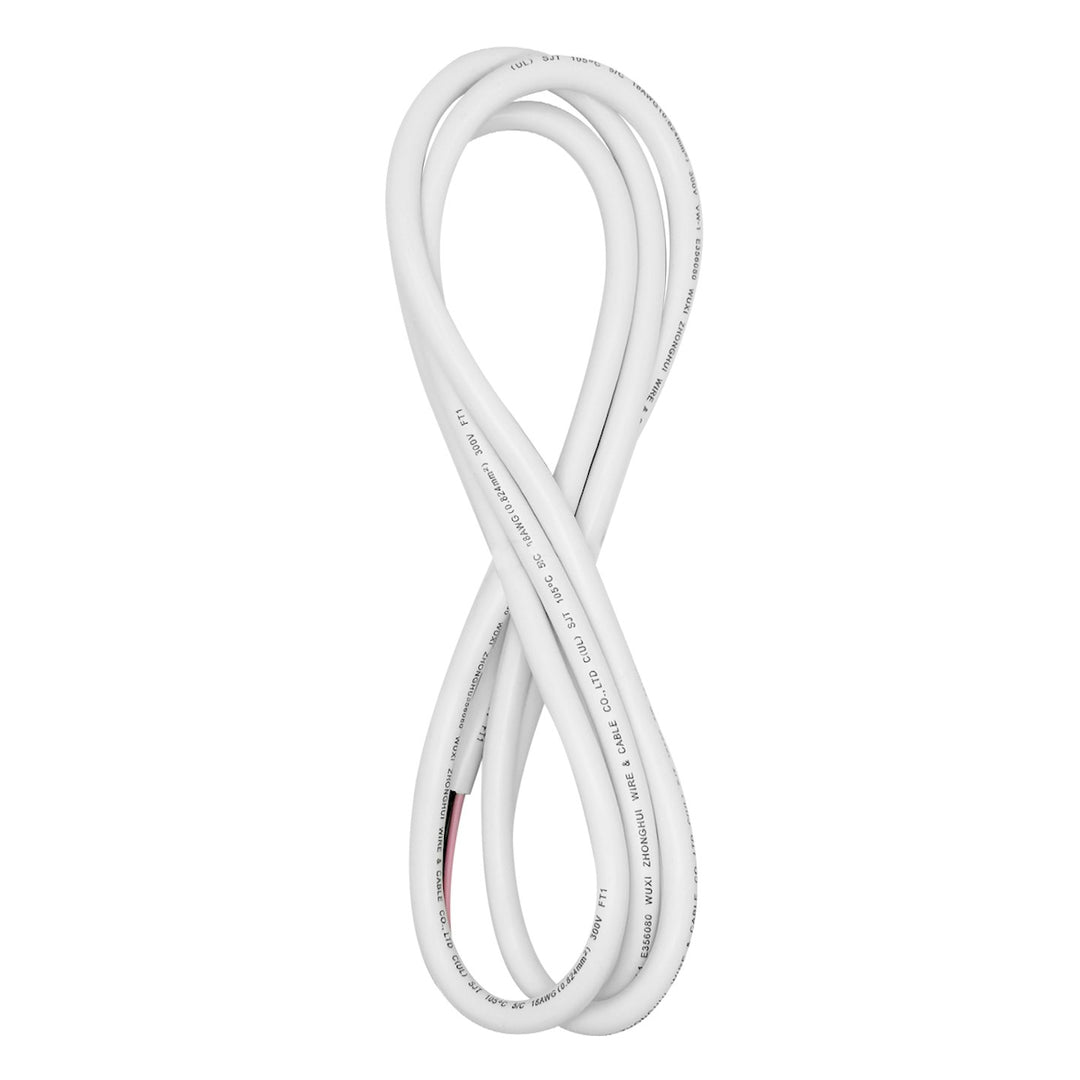 6’ 5-Wire Black Cord - White