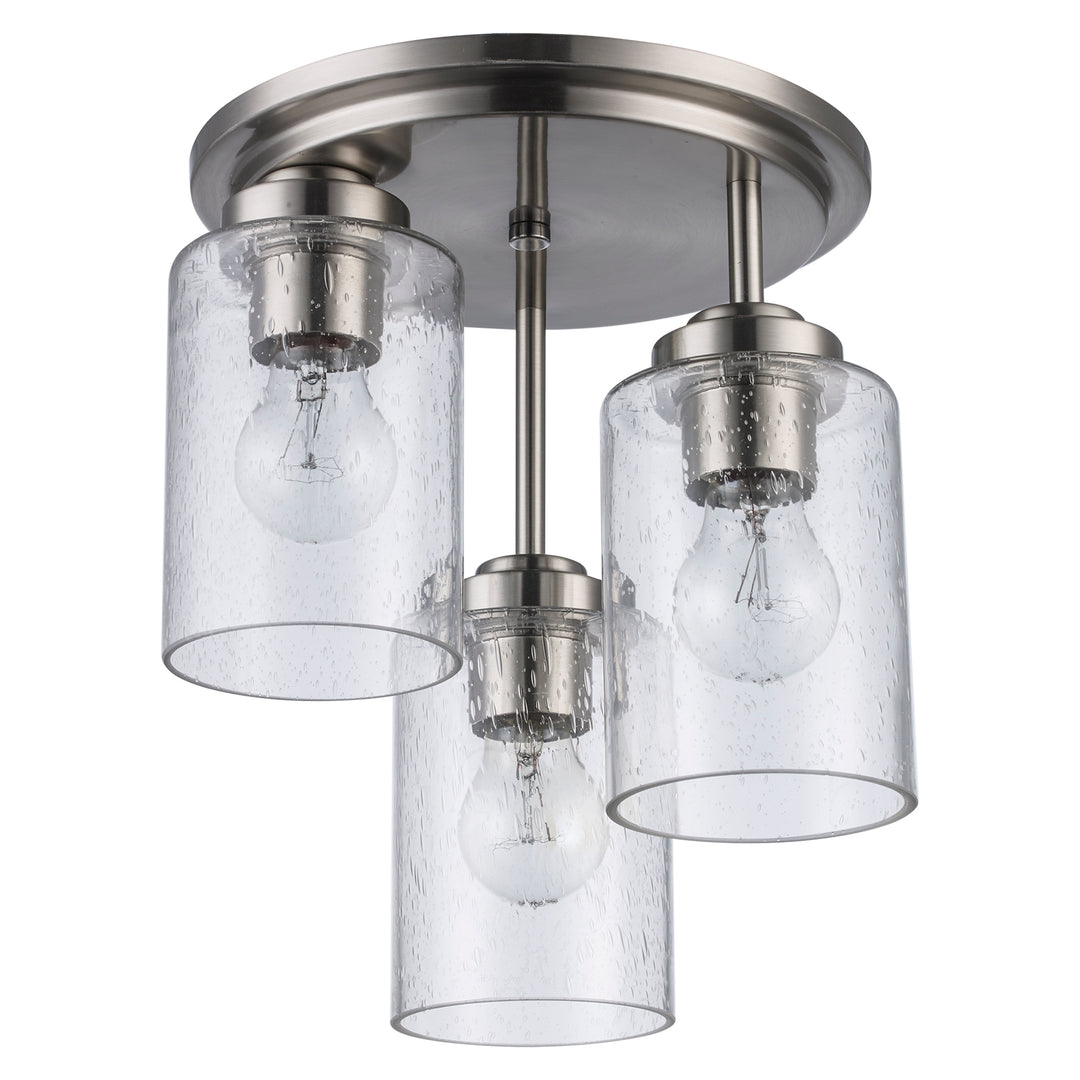 Mod Pod 3 - Light Glass Flush Mount Drop - Brushed Nickel