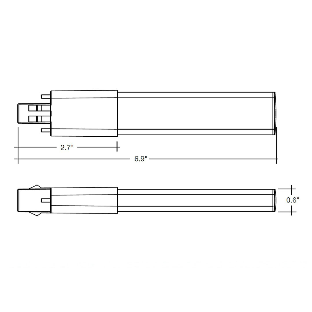 PL Lamp GX23 6W CCT-50k(Hybrid)