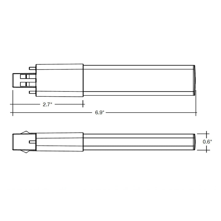 PL Lamp GX23 6W CCT-50k(Hybrid)