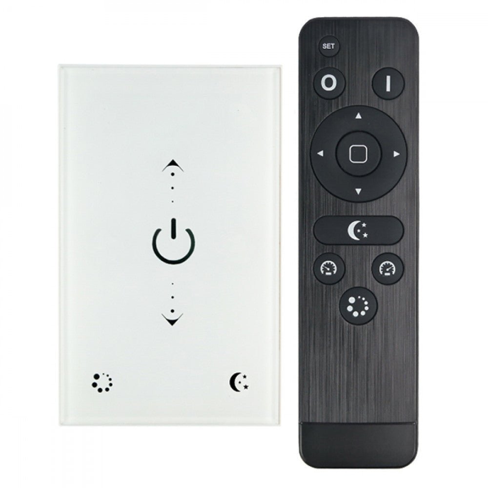 Richee - White Single Gang Wall Mount Rgb Controller W/ Remote