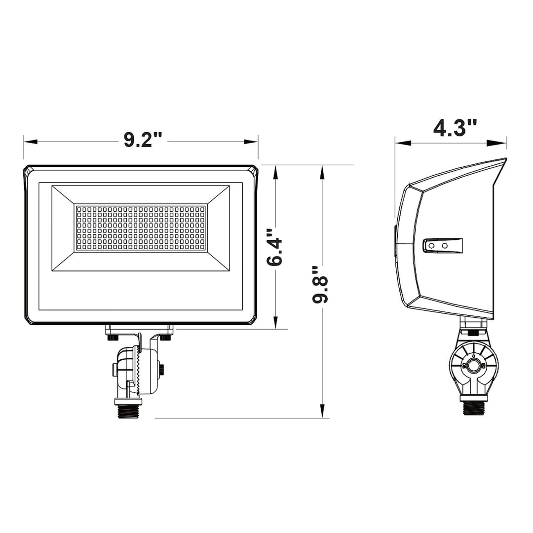 Mini Flood Light: ARCY-Line, 3-CCT & Power Select w/ Photocell 40W/50W/60W - Bronze