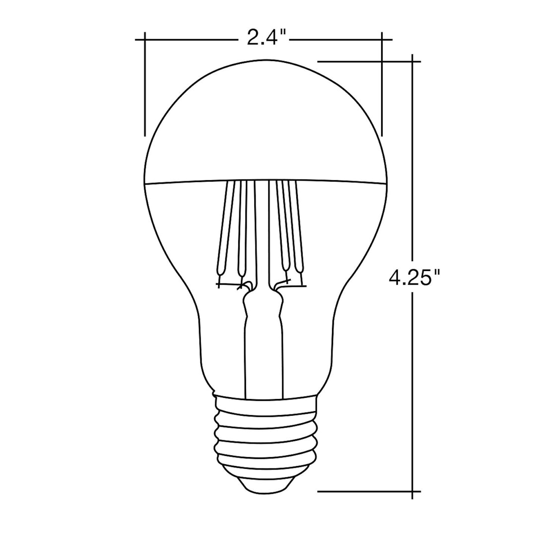 Filament A19 Half Mirror, 4W - 18K