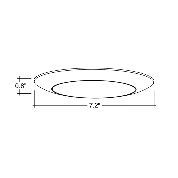 6" EcoValue Disk, 15W - White