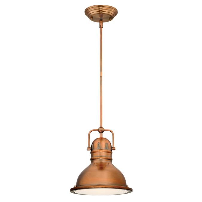 Westinghouse - Boswell Mini Pendant, Base E26 Medium, Integrated - Washed Copper