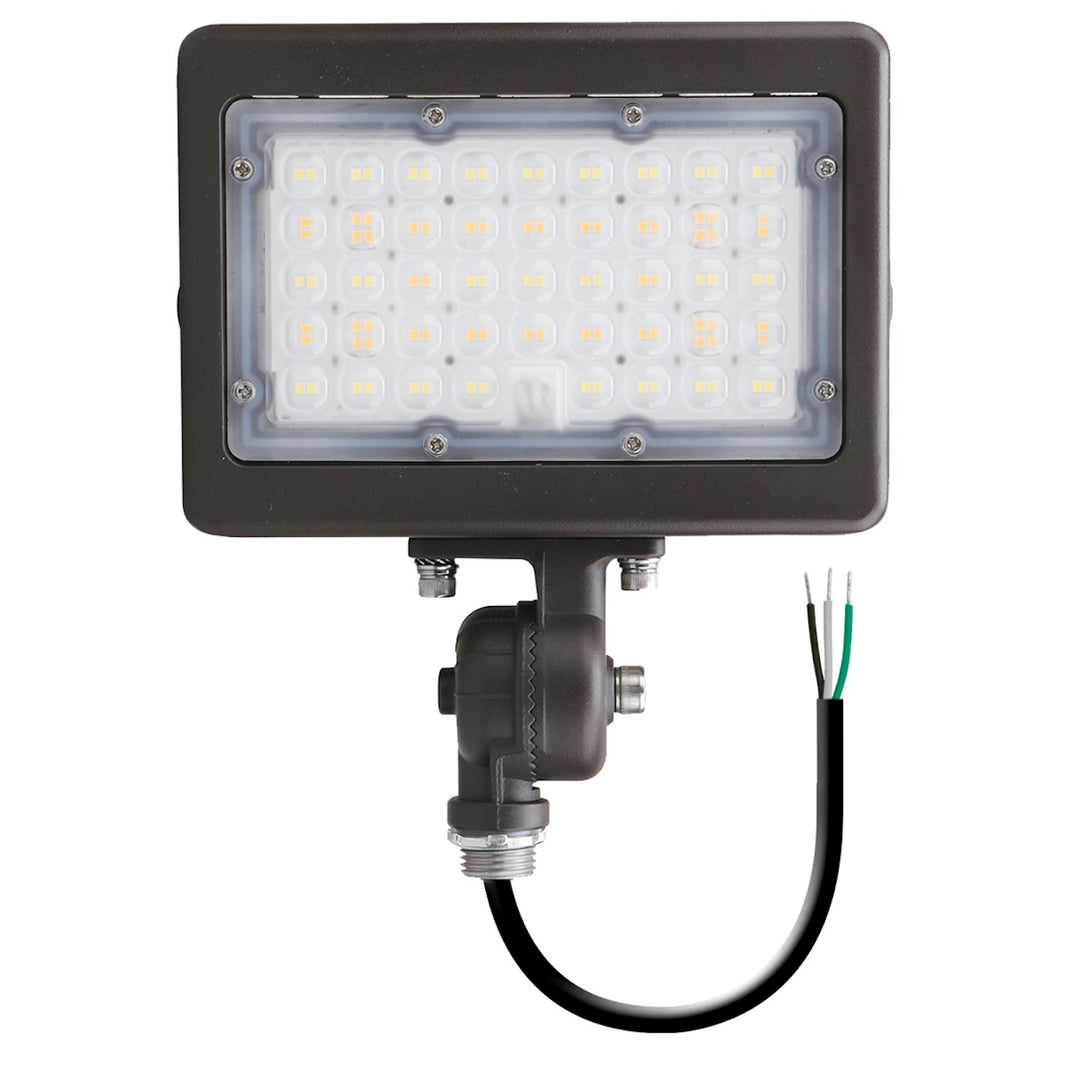 Mini Area Flood Lights: M-Line 3-CCT & Power Select w/ Photocell - Bronze