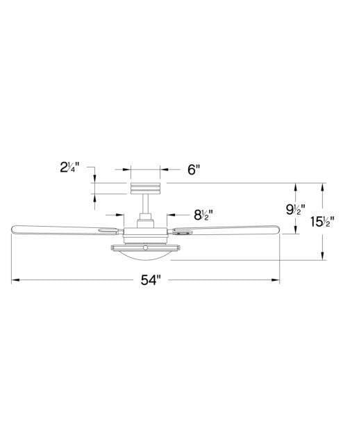 Collier 54" LED Fan 903254FPW-LID - Grey