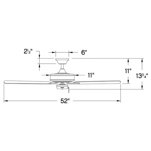 Metro Wet 52" Fan 903352FMB-NWA - Black