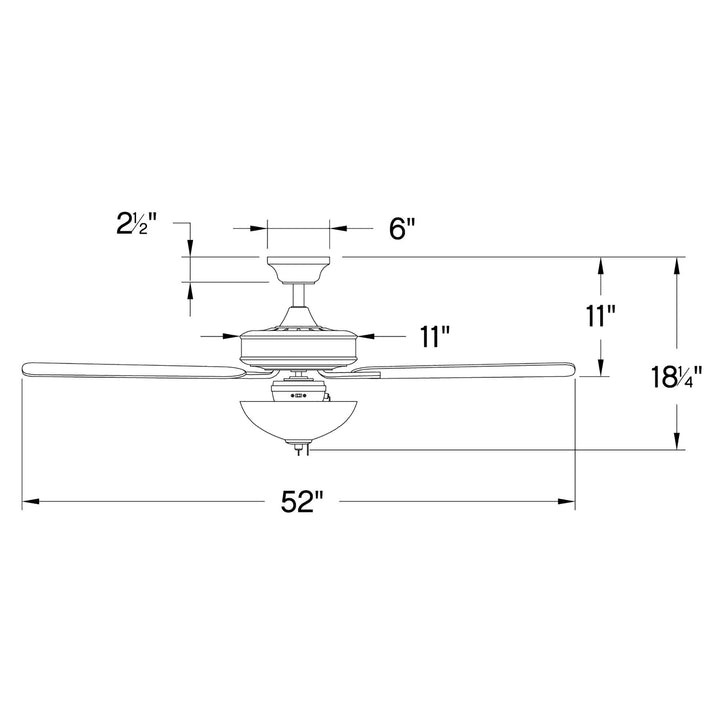 Metro Illuminated 52" Fan 903352FMM-LIA - Bronze