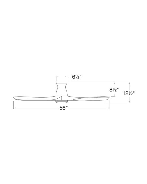 Swell Flush Illuminated 56" LED Smart Fan 903456FWW-LDD - White