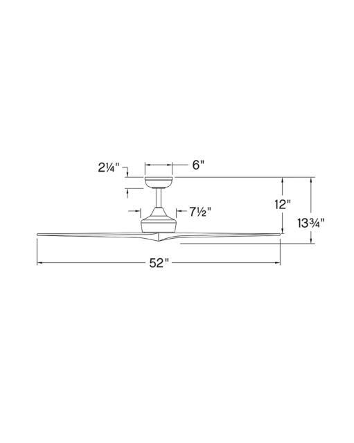 Chisel 52" Smart Fan 903752FBB-NDD - Black