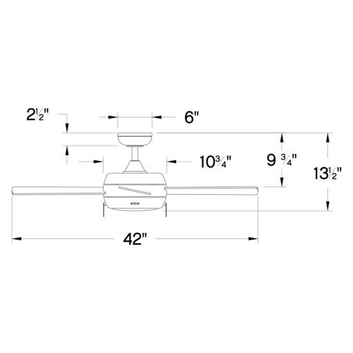 Croft 42" LED Fan 904042FBN-LIA - Grey