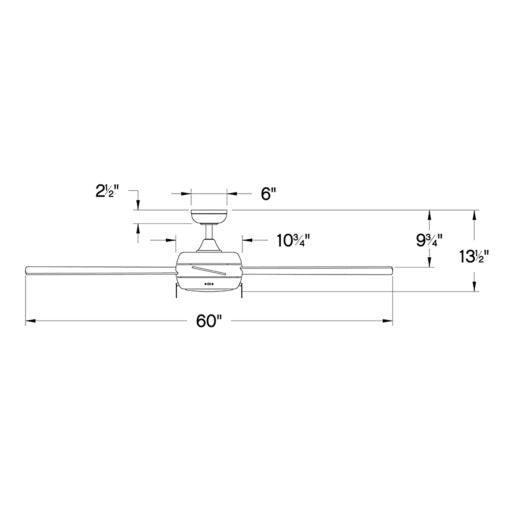 Croft 60" LED Fan 904060FBN-LIA - Brushed Nickel