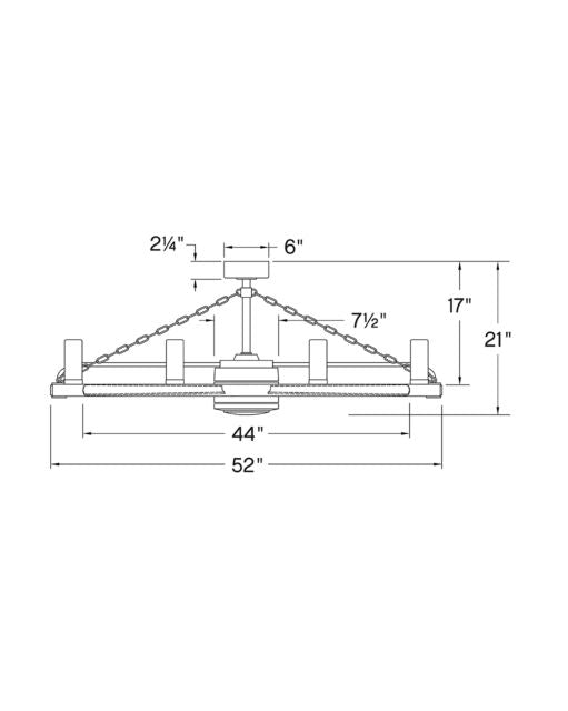 Sawyer 52" LED Smart Fandelier 906144FMM-LWD - bronze