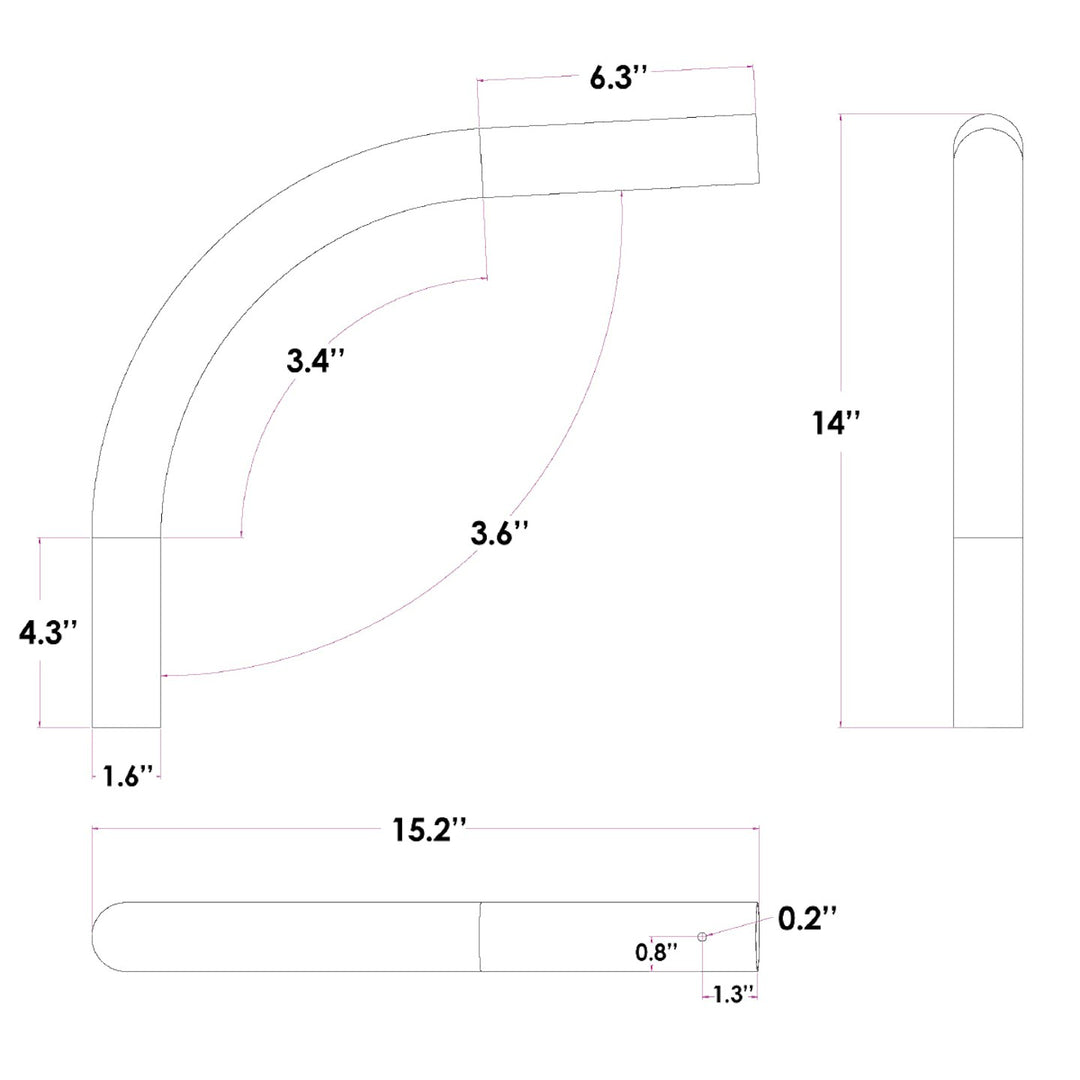 TN-L-POLE: Tenon Bracket