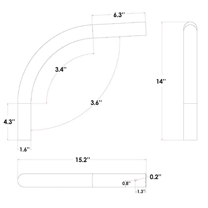 TN-L-POLE: Tenon Bracket