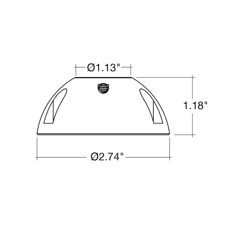 Aluminum 1/2" Surface Mount - Matte Black