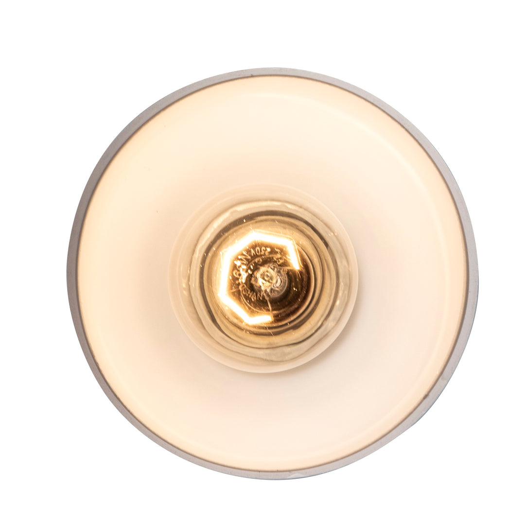 Light Single Glass Shade Mini - Brushed Nickel