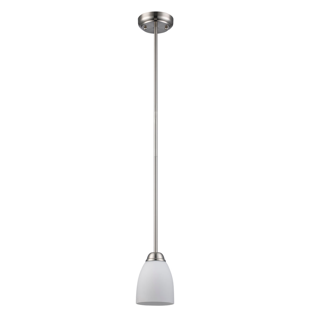 Light Single Glass Shade Mini - Brushed Nickel